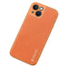 Калъф Dux Ducis Yolo от TPU и кожа за iPhone 13 mini оранжев