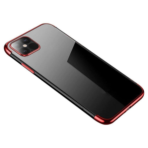 Прозрачен кейс HQWear за iPhone 13 Mini Червен