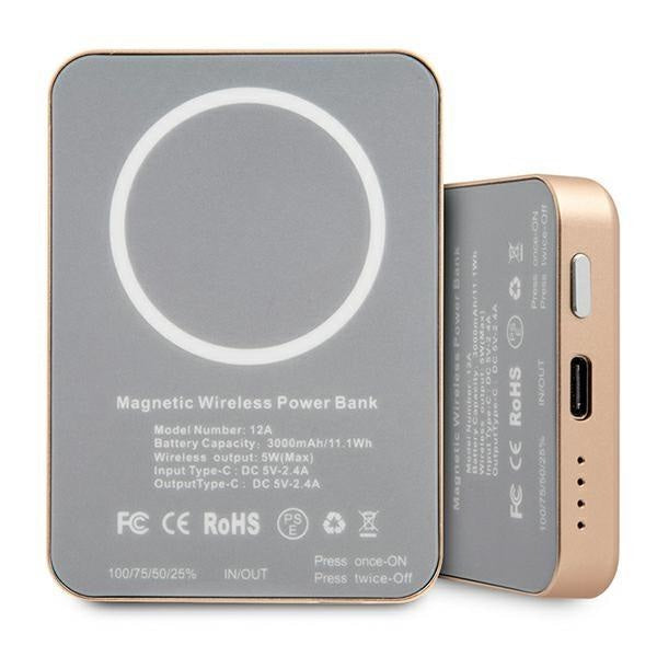 Външна батерия Guess GUPBMSVSLG 5W 3000mAh MagSafe златист