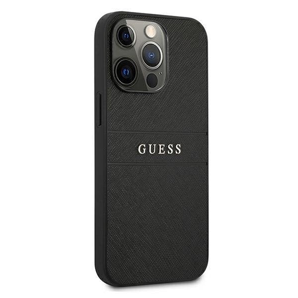 Калъф Guess PU Leather Saffiano за iPhone 13 Pro Max Черен
