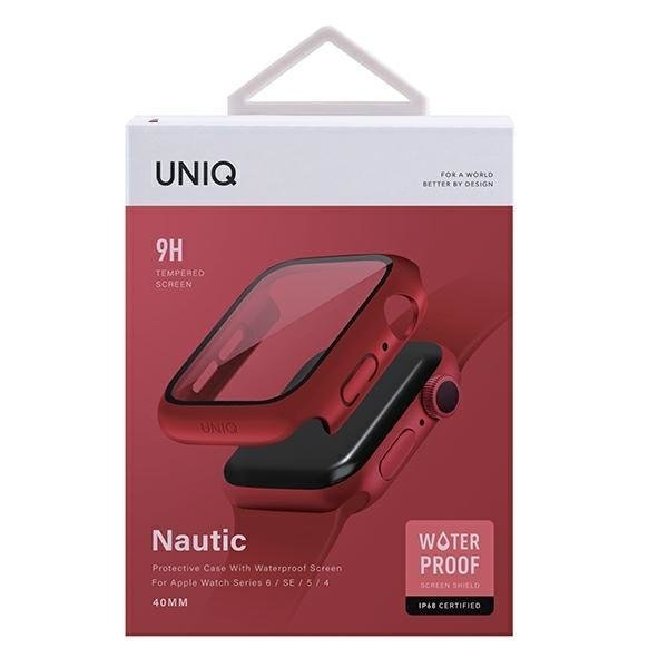 Калъф UNIQ Nautic, за Apple Watch Series 4, 5, 6, SE, 40mm, червен