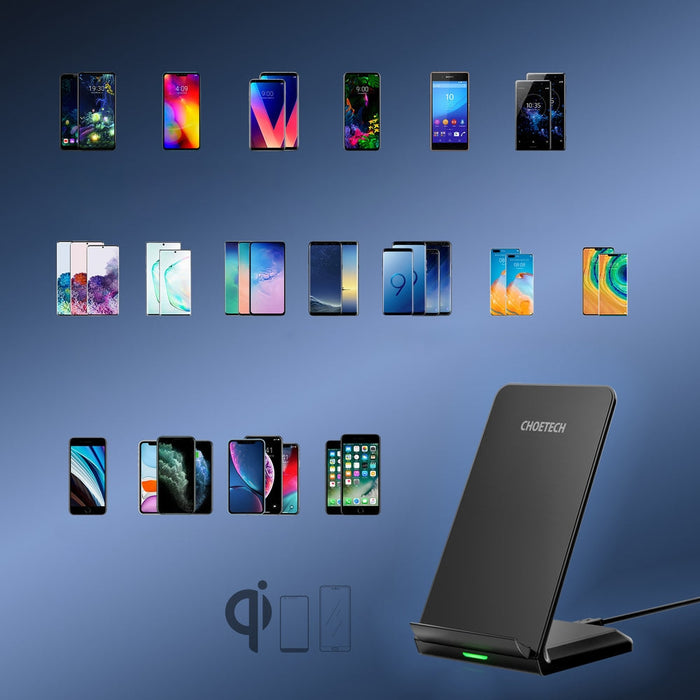 Безжично зарядно Choetech T524-F, 15W, черен