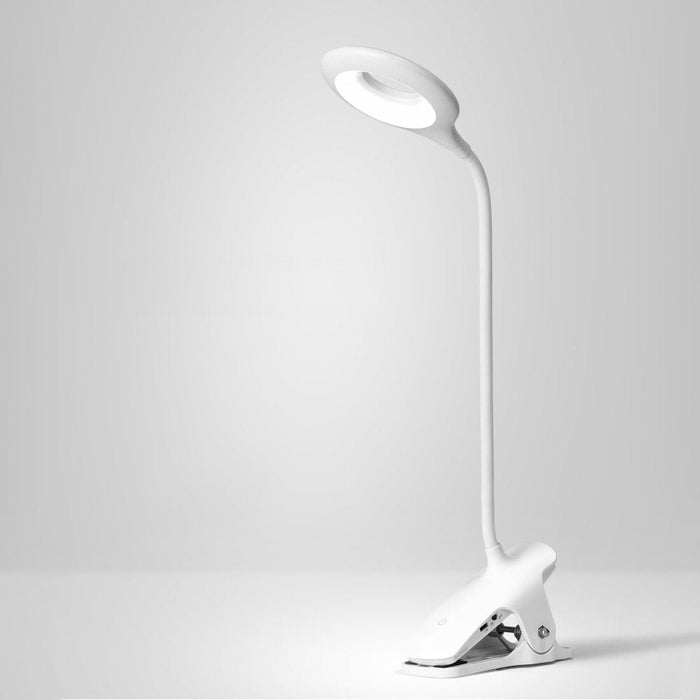 Безжична LED лампа с клипс HQWear micro USB кабел Бял