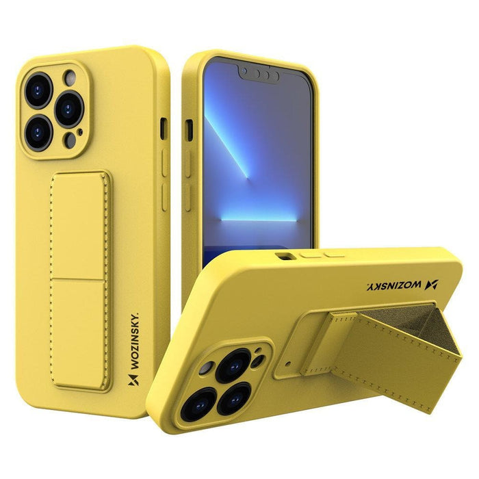Калъф Wozinsky Kickstand със стойка за iPhone 13 жълт