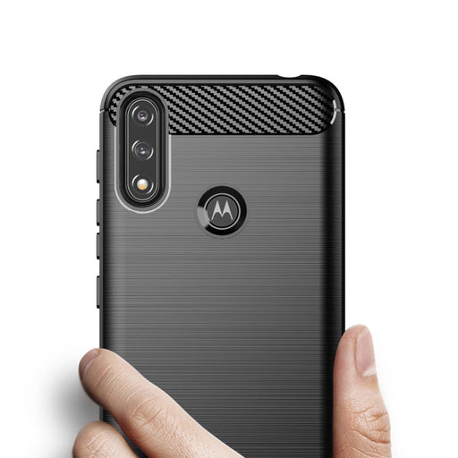 Carbon Case Гъвкав Кейс за Motorola Moto E7i Power black