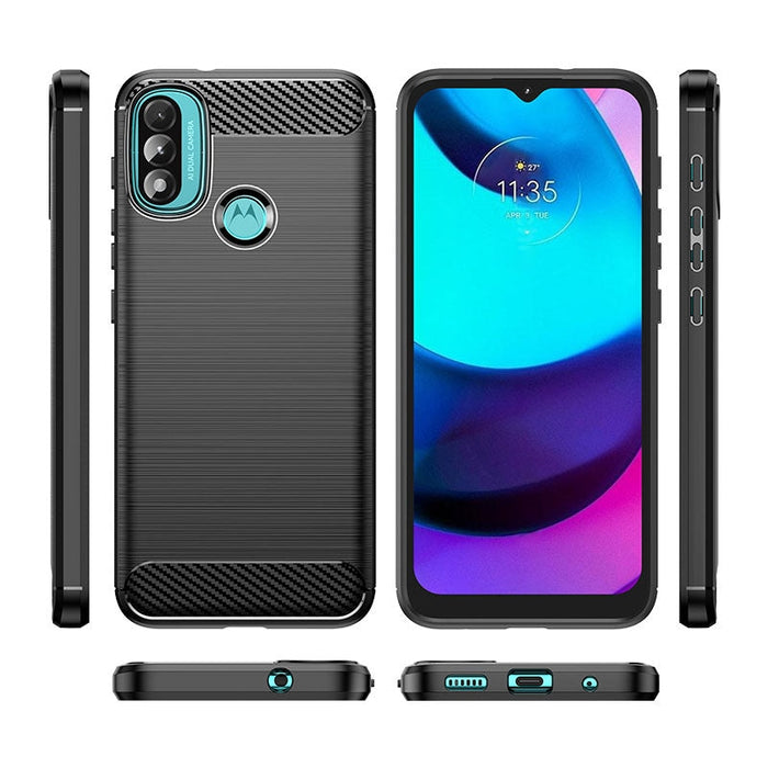 Carbon Case Гъвкав Кейс за Motorola Moto E20 black