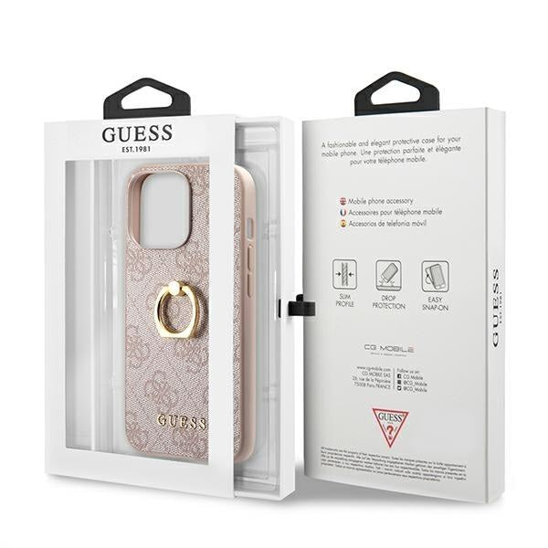 Калъф Guess GUHCP13L4GMRPI 4G with ring stand за