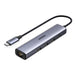 Хъб Ugreen CM475 USB - C към 3xUSB Ethernet RJ - 45 PD сив