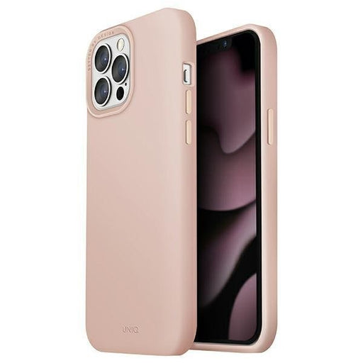 Калъф UNIQ Lino Hue за iPhone 13 Pro Max 6.7’ розов MagSafe