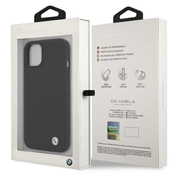 Калъф BMW BMHCP13SSILBK, за iPhone 13 mini 5.4", черен