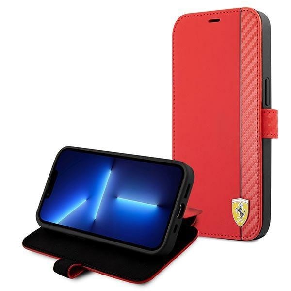 Калъф Ferrari FESAXFLBKP13SRE за iPhone 13 mini 5.4’ червен