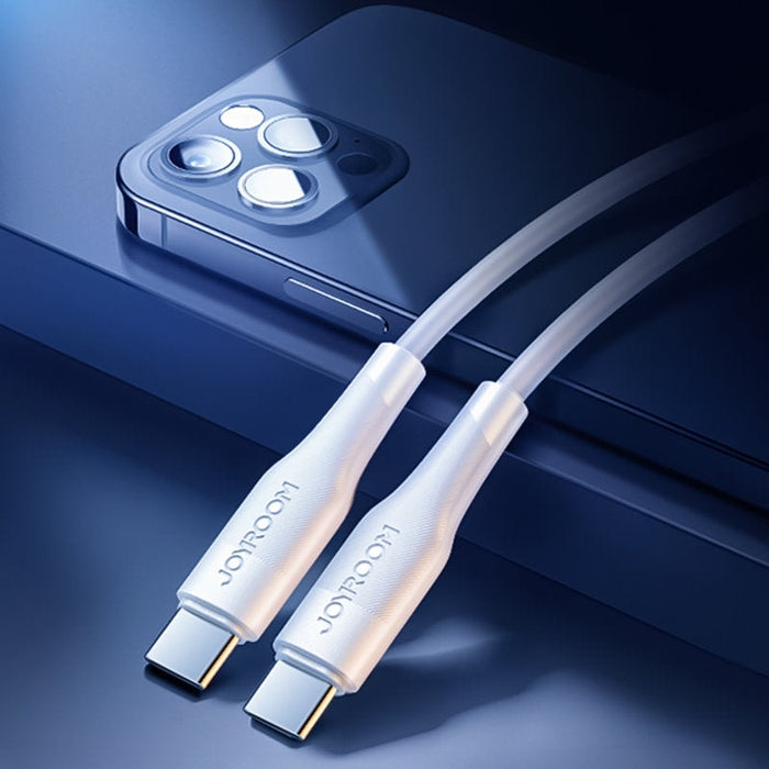 Кабел Joyroom, USB Type C към USB Type C, PD, 60W, 1.8m, Бял