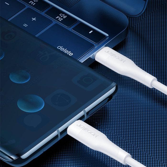 Кабел Joyroom, USB Type C към USB Type C, PD, 60W, 1.8m, Бял