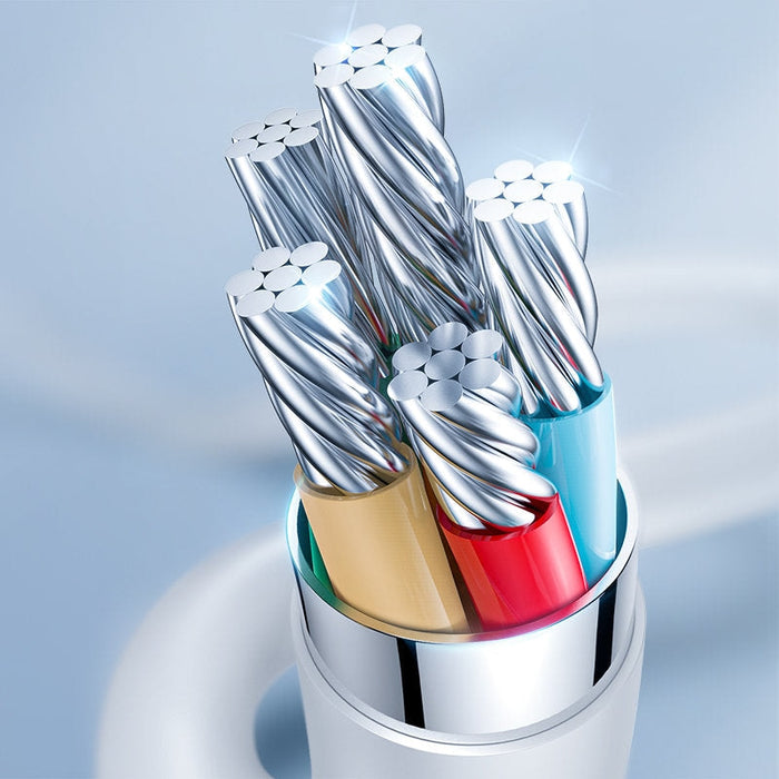 Кабел Joyroom, USB Type C към USB Type C, PD, 60W, 1.8m, Бял