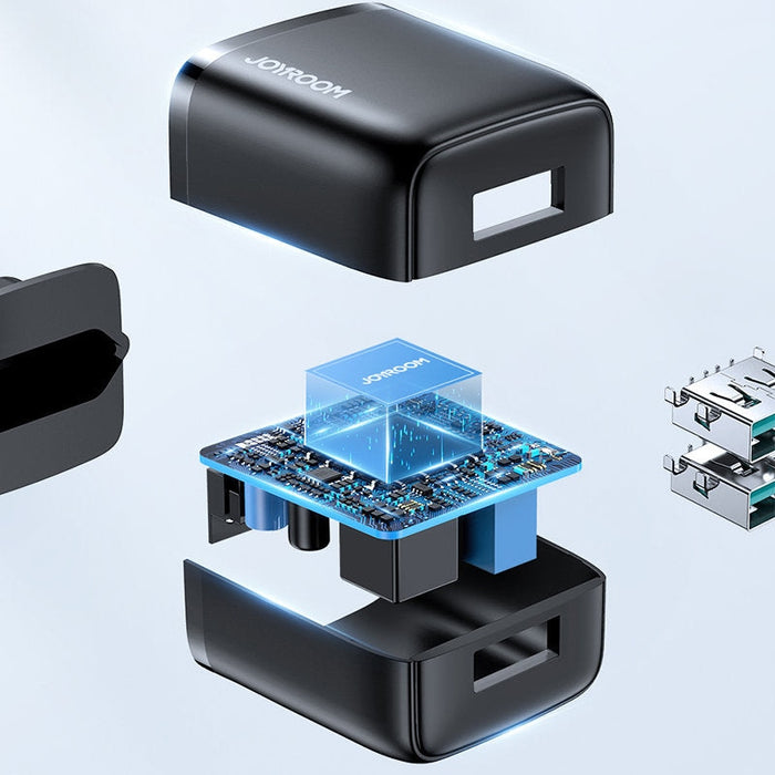 Зарядно устройство Joyroom L-2A121, 2x USB, 12W, 2.4A, 5V, бяло