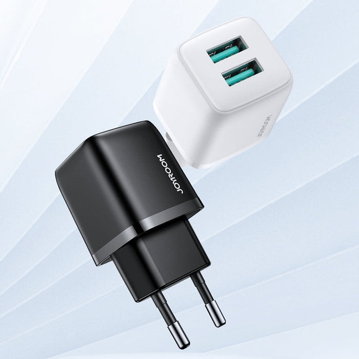 Зарядно устройство Joyroom L-2A121, 2x USB, 12W, 2.4A, 5V, бяло