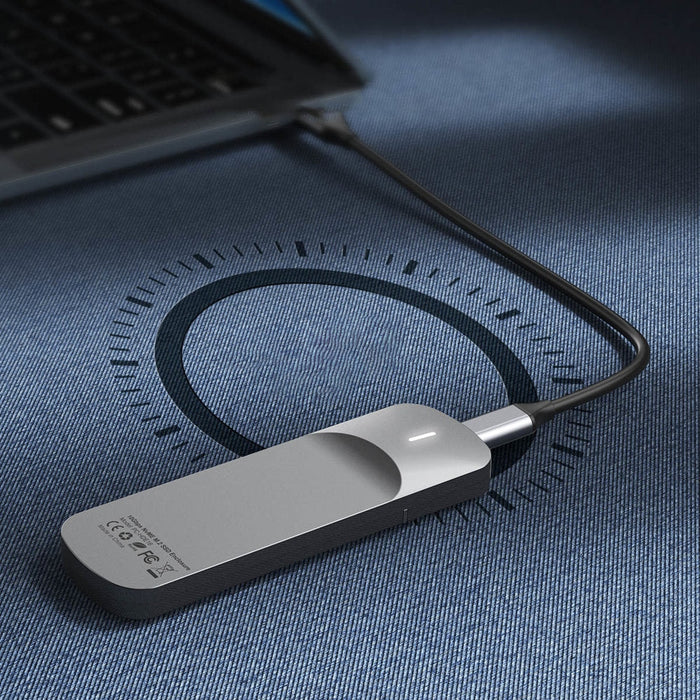 Външна кутия Choetech PC-HDE16, SSD, M.2, USB-C, Сив