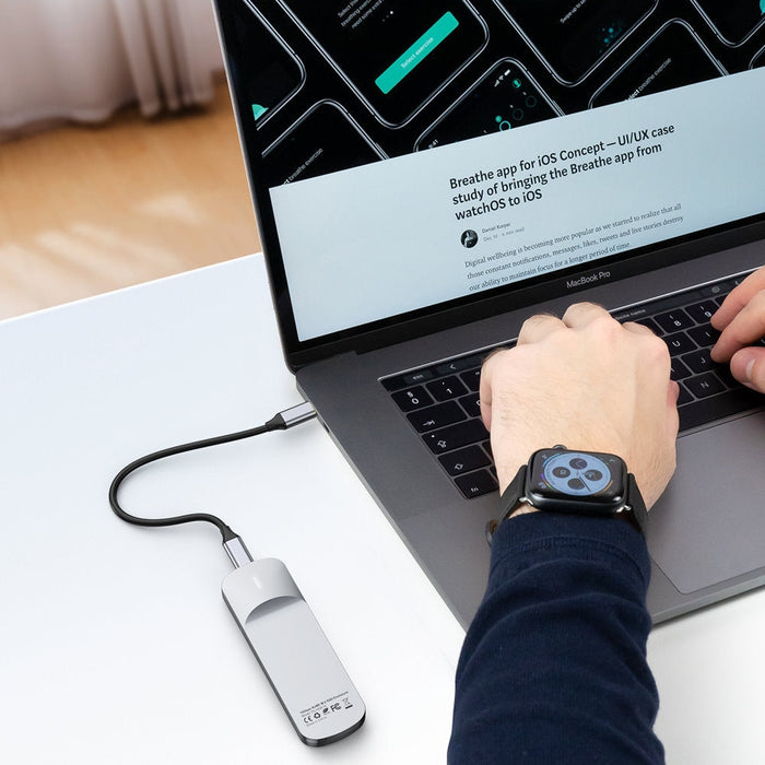 Външна кутия Choetech PC-HDE16, SSD, M.2, USB-C, Сив