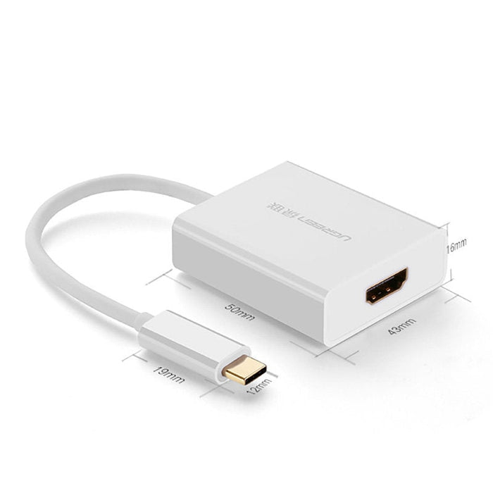 Адаптер Ugreen 40273 USB - C (male) към HDMI (female) бял
