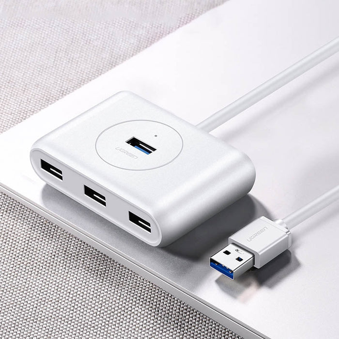 Ugreen многофункционален USB HUB Type c - 4 x USB 3.0 1m бял (CR113)