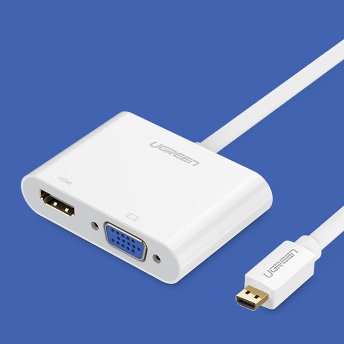 Адаптер Ugreen micro HDMI VGA 30cm черен