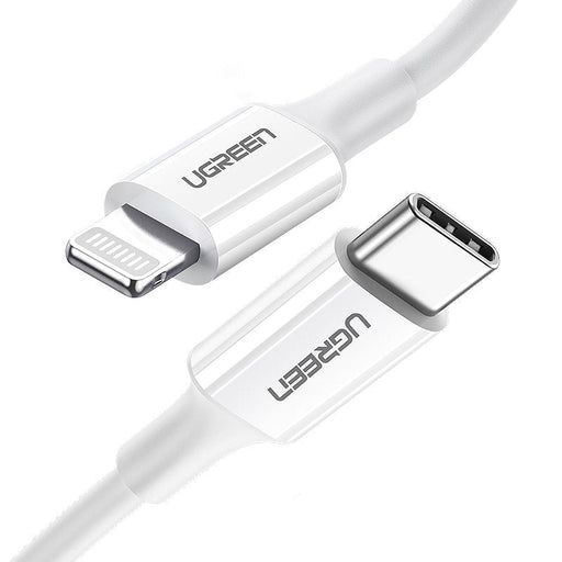 Кабел UGREEN US171 USB - C към Lightning 3A 0.25m бял