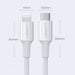 Кабел UGREEN US171 Mfi USB - C към Lightning 3A 0.5m бял