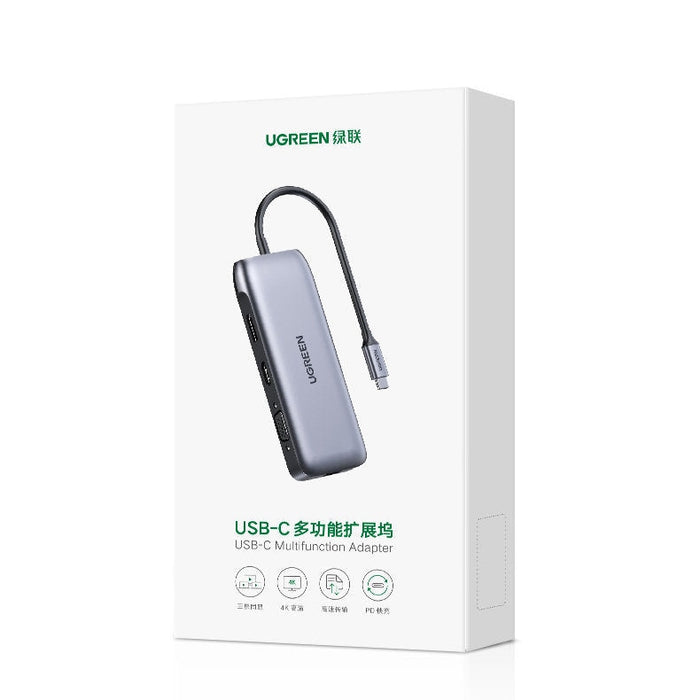 Хъб Ugreen CM274 9в1 USB - C HDMI DP VGA 2xUSB RJ45