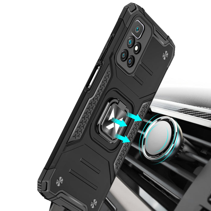 Хибриден кейс Wozinsky Ring Armor с магнитен държач за Xiaomi Redmi Note 10 / Redmi Note 10S, Черен