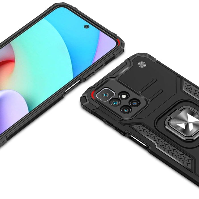 Хибриден кейс Wozinsky Ring Armor с магнитен държач за Xiaomi Redmi Note 10 / Redmi Note 10S, Син