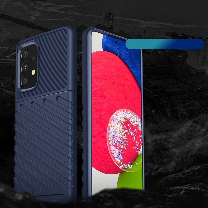 Thunder гъвкав брониран кейс за Samsung Galaxy A53 5G, син
