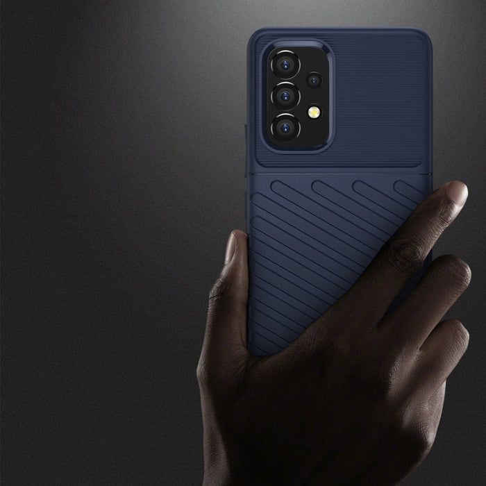 Thunder гъвкав брониран кейс за Samsung Galaxy A53 5G, син