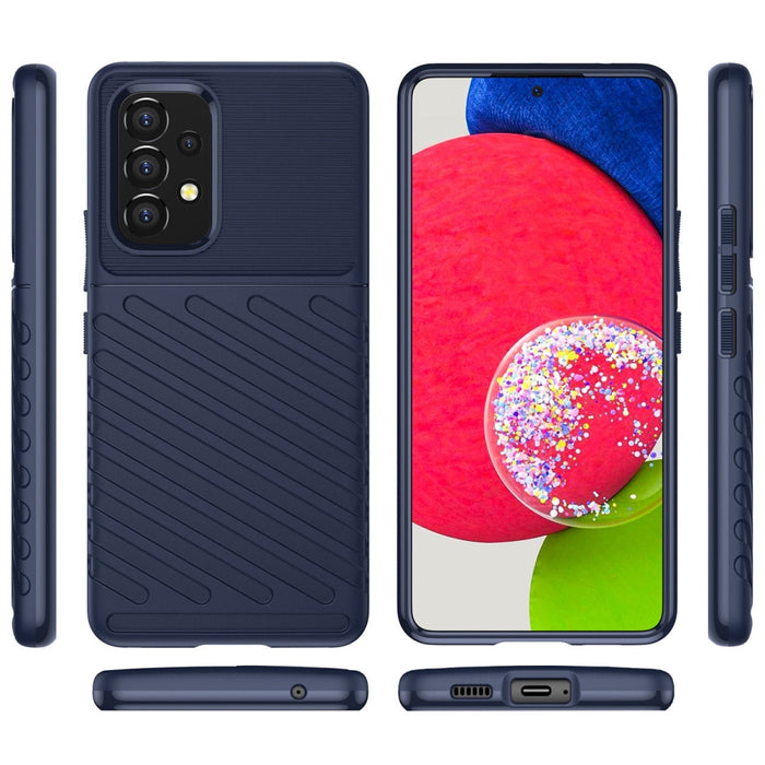 Thunder гъвкав брониран кейс за Samsung Galaxy A53 5G, син