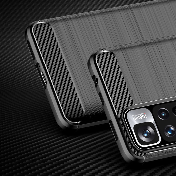 Кейс Carbon Case Flexible за Xiaomi Redmi Note 11 Pro+ 5G/ 11 Pro 5G/ Mi11i HyperCharge/Poco X4 NFC, Черен
