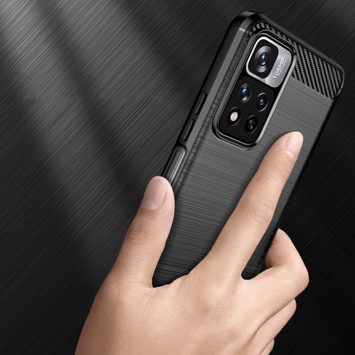 Кейс Carbon Case Flexible за Xiaomi Redmi Note 11 Pro+ 5G/ 11 Pro 5G/ Mi11i HyperCharge/Poco X4 NFC, Черен