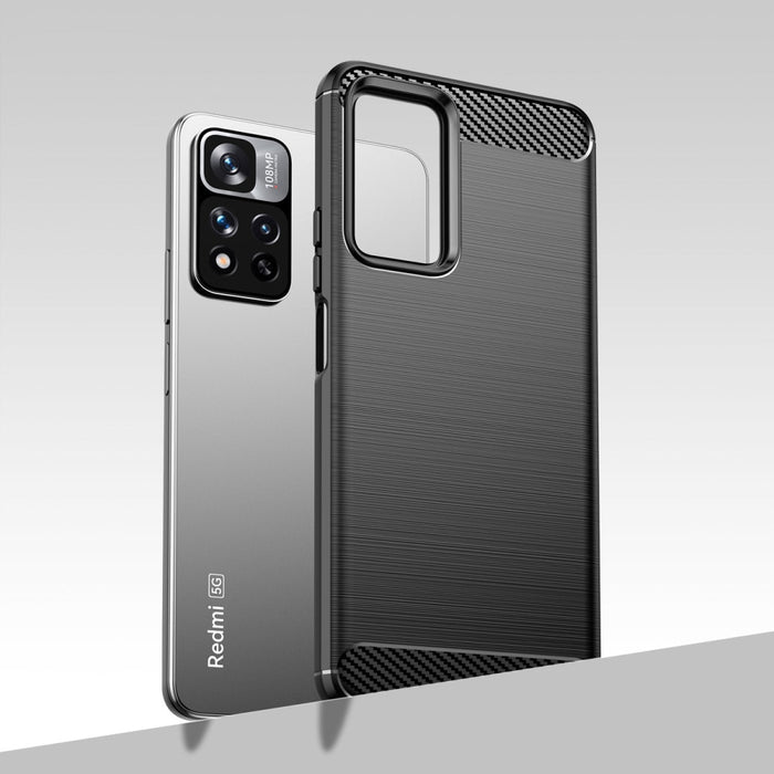 Кейс Carbon Case Flexible за Xiaomi Redmi Note 11 Pro+ 5G/ 11 Pro 5G/ Mi11i HyperCharge/Poco X4 NFC, Черен
