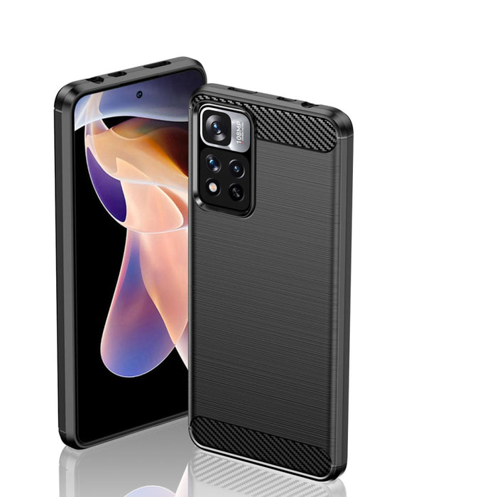 Кейс Carbon Case Flexible за Xiaomi Redmi Note 11 Pro+ 5G/ 11 Pro 5G/ Mi11i HyperCharge/Poco X4 NFC, Черен