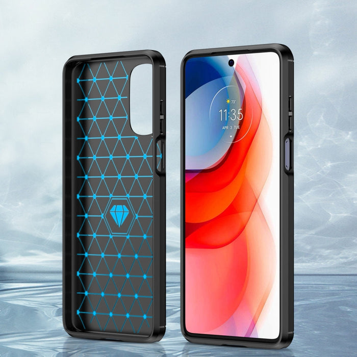 Кейс Carbon Case Flexible за Motorola Moto G Stylus 2022, Черен