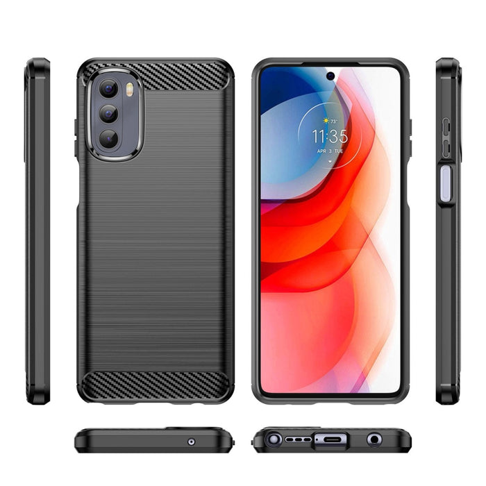 Кейс Carbon Case Flexible за Motorola Moto G Stylus 2022, Черен