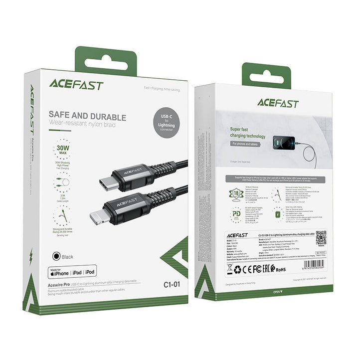 Кабел Acefast C1 - 01 MFI USB - C към Lightning