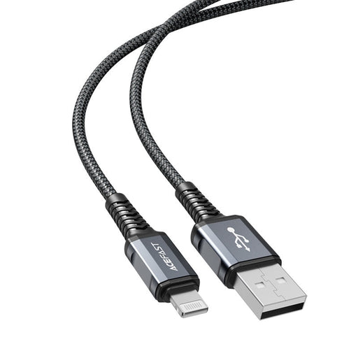 Кабел Acefast C1 - 02 MFI USB към Lightning 1.2 m 2.4 A сив