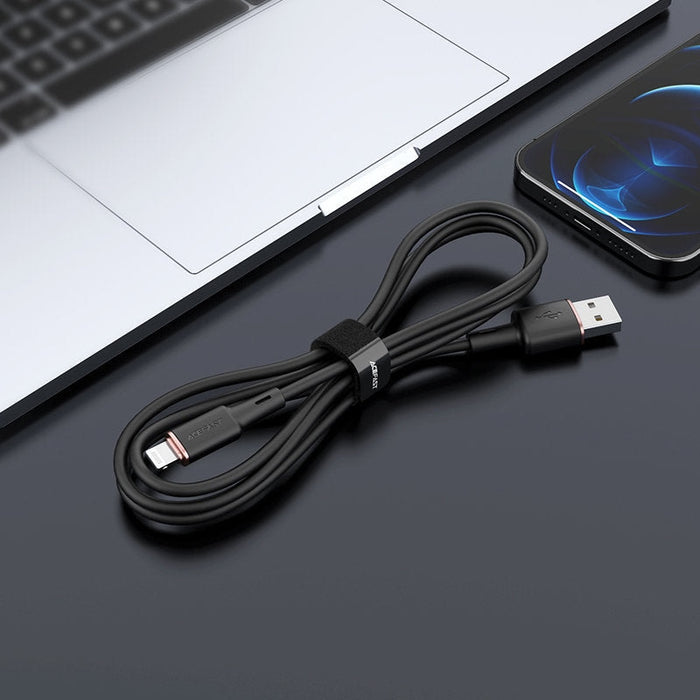 Кабел Acefast C2-02, MFI, USB към Lightning, 1.2 m, 2.4 A, бял