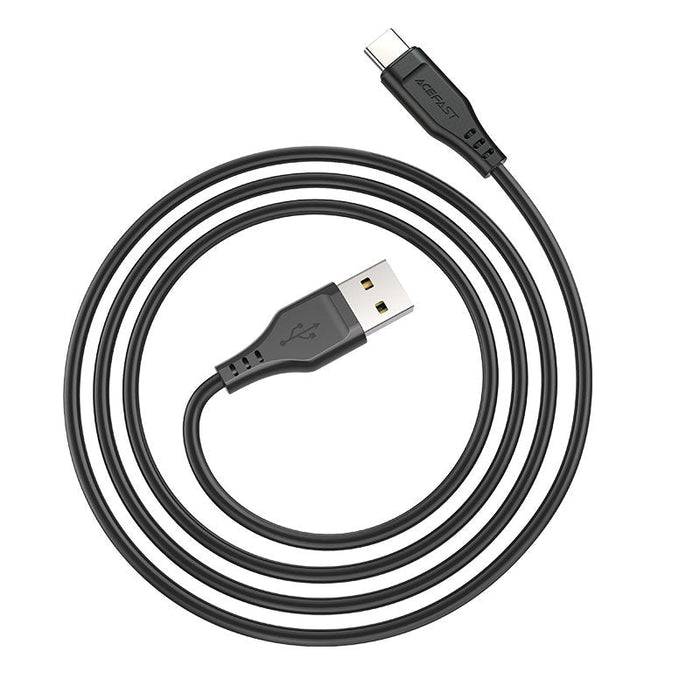 Кабел за пренос на данни от USB към USB Type C Acefast, 1.2m, 3A, Черен
