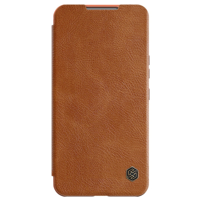 Кейс Nillkin Qin Leather Pro за Samsung Galaxy S22 , със защита за камерата, Кафяв