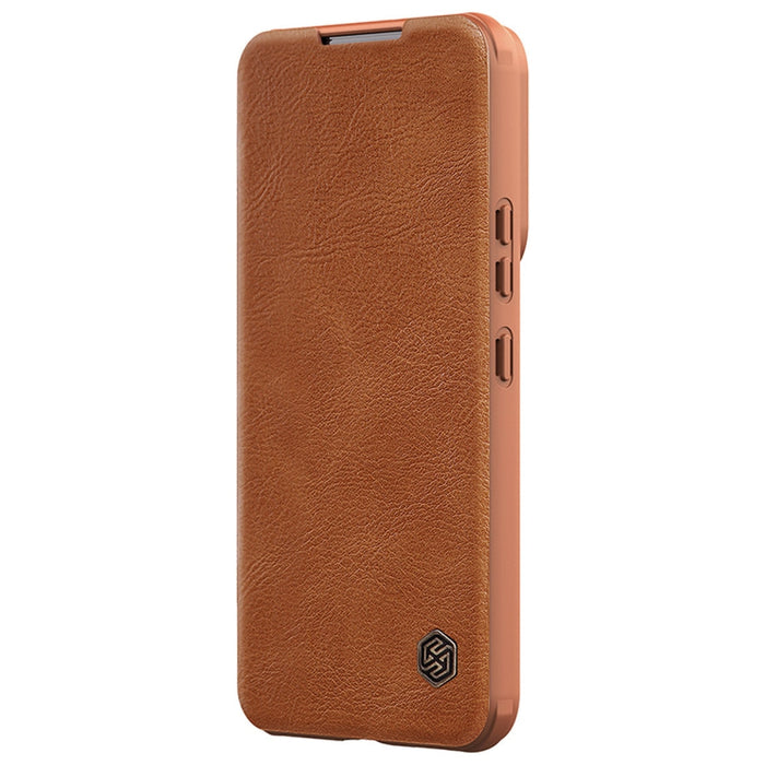Кейс Nillkin Qin Leather Pro за Samsung Galaxy S22 , със защита за камерата, Кафяв