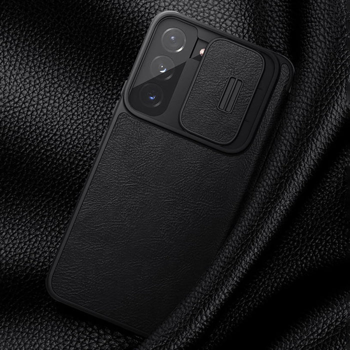 Кейс Nillkin Qin Leather Pro за Samsung Galaxy S22 , със защита за камерата, Кафяв