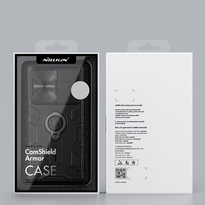 Кейс Nillkin CamShield Armor Case за Samsung Galaxy S22 Ultra , Брониран, с функция поставка, защита на камерата и ринг холдър, Зелен