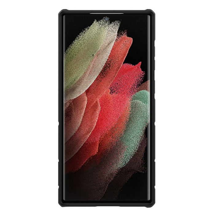 Кейс Nillkin CamShield Armor Case за Samsung Galaxy S22 Ultra , Брониран, с функция поставка, защита на камерата и ринг холдър, Зелен