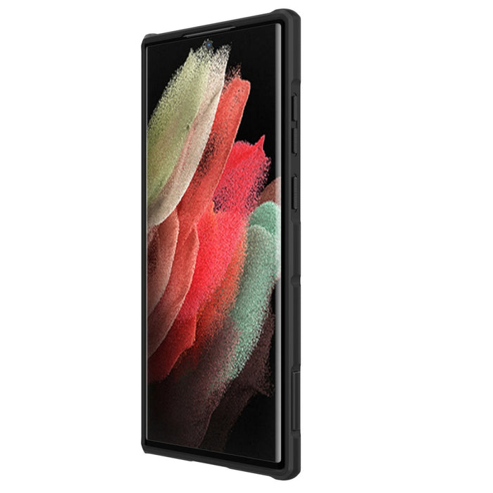 Кейс Nillkin CamShield Armor Case за Samsung Galaxy S22 Ultra , Брониран, с функция поставка, защита на камерата и ринг холдър, Зелен