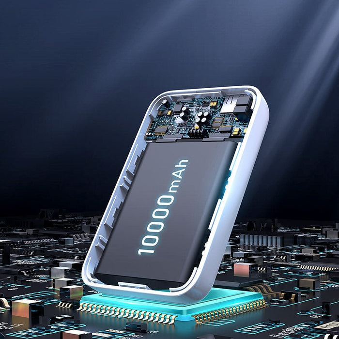 Преносима батерия Joyroom, 10000mAh, 20W, Бързо зареждане, 15W Магнитно безжично зарядно устройство Qi за iPhone MagSafe, Син